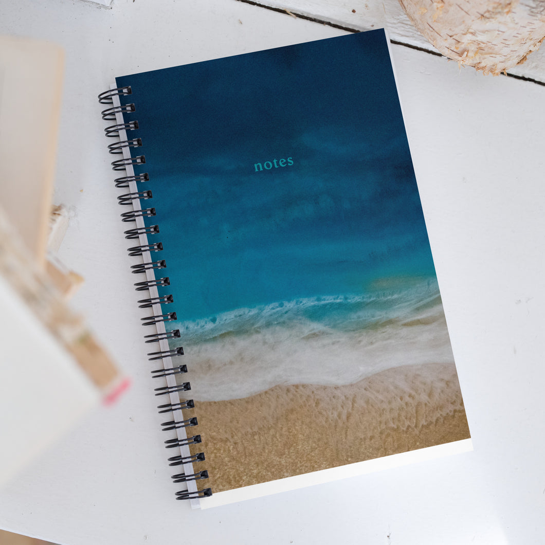 Ocean Flow Spiral notebook